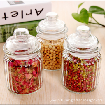 GLASS STORAGE JAR WITH AIRTIGHT LID